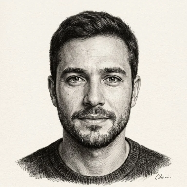 Retrato astral exemplo 1 desenhado pelo Mestre Chani